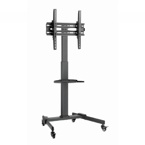 Stojalo za TV Gembird TVS-55T-01, 81–140 cm (32"–55"), mobilno, VESA do 400x400, nastavljiva višina, kolesa, črne barve