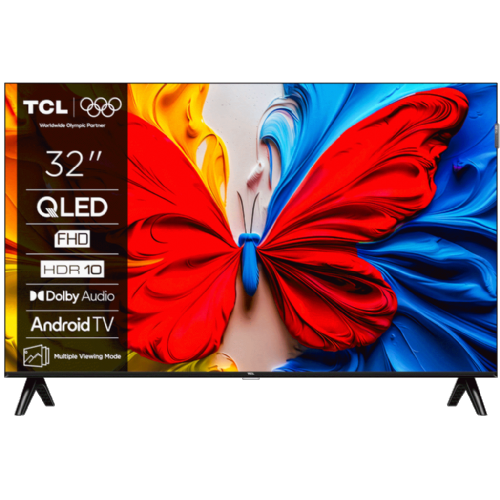 Televizor TCL 32S5K, 80 cm (32"), Full HD QLED, 60 Hz, Google TV, Dolby Audio