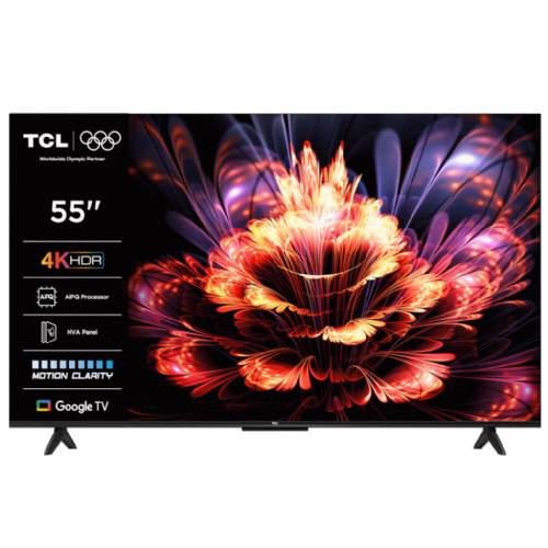 Televizor TCL 55V6C, 140cm (55"), 4K UHD (3840 × 2160), Google TV, 60Hz, Dolby Vision, AiPQ Processor