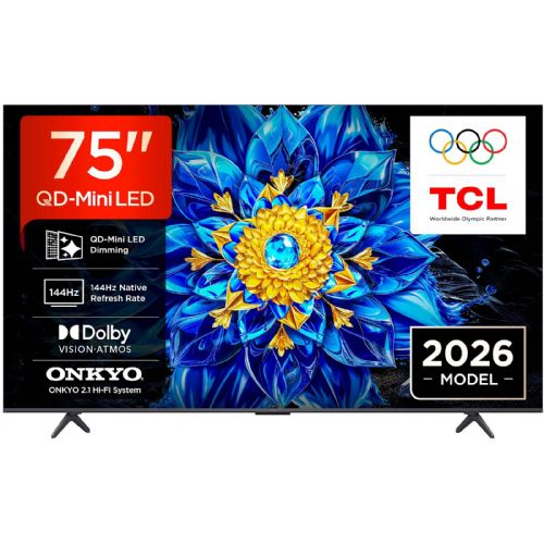 Televizor TCL 75P8L QD-Mini LED 4K, 144 Hz, Dolby Vision, ONKYO zvok, Google TV