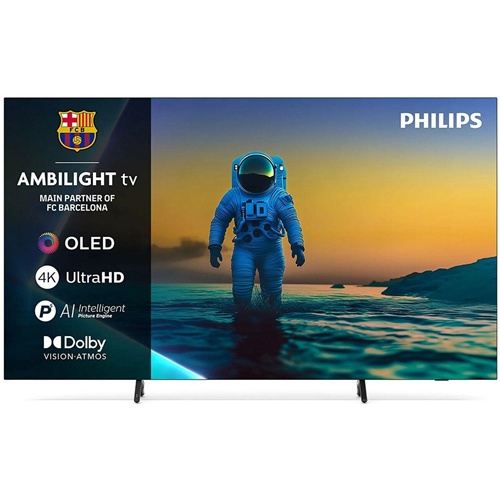 Televizor Philips 77OLED820/12, 195 cm (77"), 4K OLED EX, Ambilight 3-sided, Google TV, eARC, 144 Hz