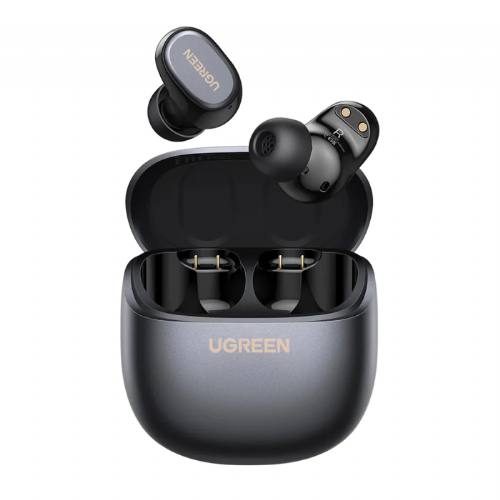 Slušalke Ugreen Dots True Wireless, Bluetooth 6.0, ENC zmanjševanje šumov, IPX5 vodoodpornost, do 32 ur delovanja, črne