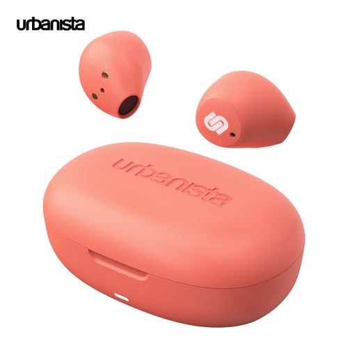 URBANISTA LISBON brezžične slušalke, Bluetooth 5.2, TWS, do 27 ur predvajanja, oranžne (Coral Peach)