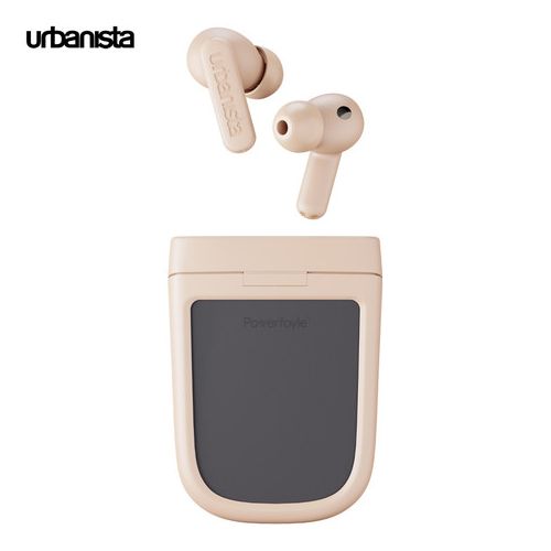 URBANISTA PHOENIX brezžične SOLARNE slušalke, Bluetooth® 5.2, TWS, solarno polnjenje, upravljanje na dotik, IPX4 vodoodpornost, USB Type-C, roza zlate (Desert Rose)