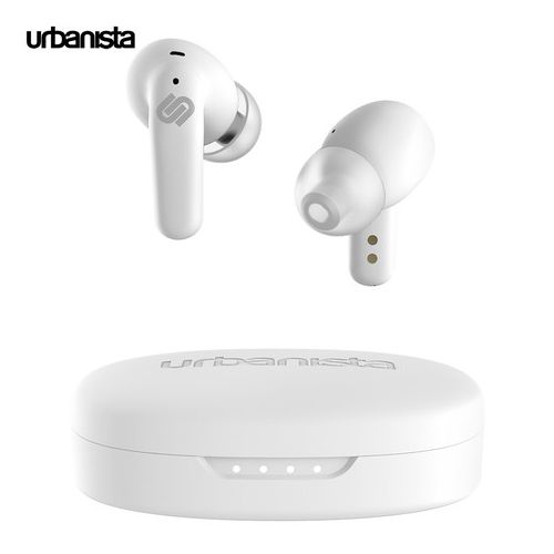 URBANISTA SEOUL brezžične slušalke, Bluetooth® 5.2, TWS, do 32 ur predvajanja, upravljanje na dotik, brezžično polnjenje, nizka zakasnitev, bele (Pearl White)