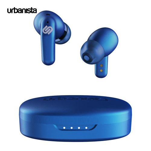 URBANISTA SEOUL brezžične slušalke, Bluetooth® 5.2, TWS, do 32 ur predvajanja, upravljanje na dotik, brezžično polnjenje, nizka zakasnitev, modre (Electric Blue)