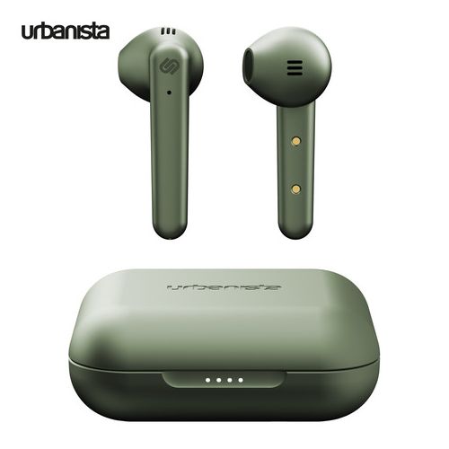 URBANISTA STOCKHOLM PLUS brezžične slušalke s polnilno postajo, Bluetooth, TWS, Olive Green (olivno zelene)