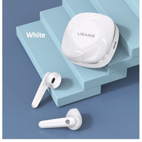 USAMS bluetooth slušalke TWC SD 5.0 stereo - bele