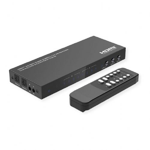 VALUE 4K HDMI matrično stikalo, 4 x 2, z daljinskim upravljalnikom