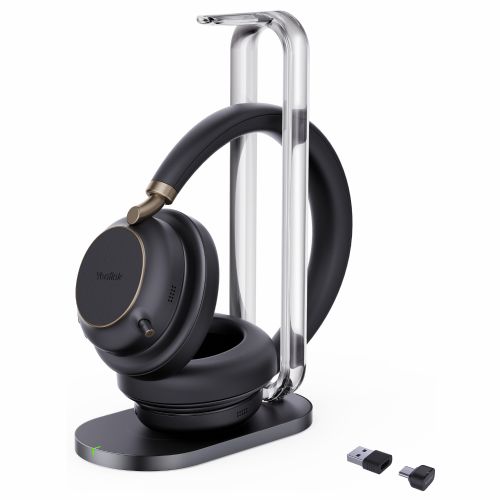 Bluetooth slušalka Yealink BH76 Plus s polnilnim stojalom UC črna USB-C/A