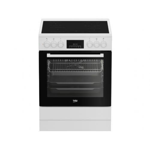 Steklokeramični štedilnik Beko FBM67300WDS, 60 cm, 72 l, 8 programov, SteamShine, bele barve