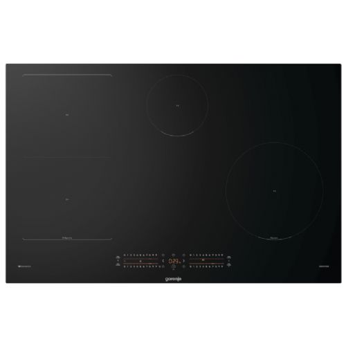 Indukcijska kuhalna plošča Gorenje GI8432BSCWF, 80 cm, 4 indukcijske cone, PowerBoost, Wi-Fi, TouchControl, črne barve