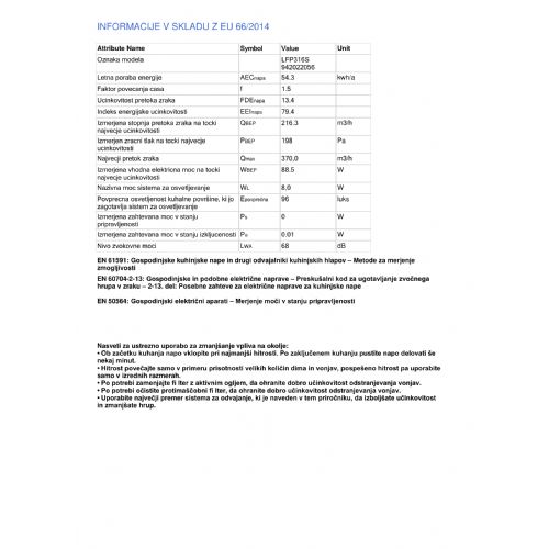 Izvlečna napa Electrolux LFP316S Enaa