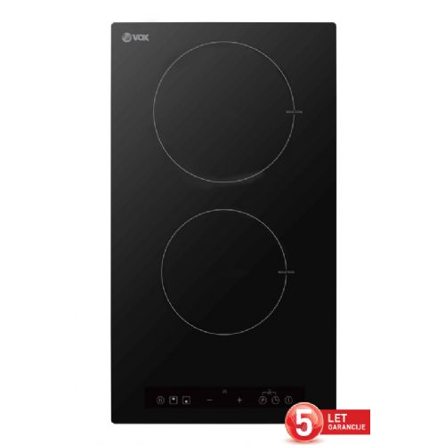 Indukcijska plošča VOX EBI 220, 2 coni, 3500 W, SensoTouch, Boost, črna