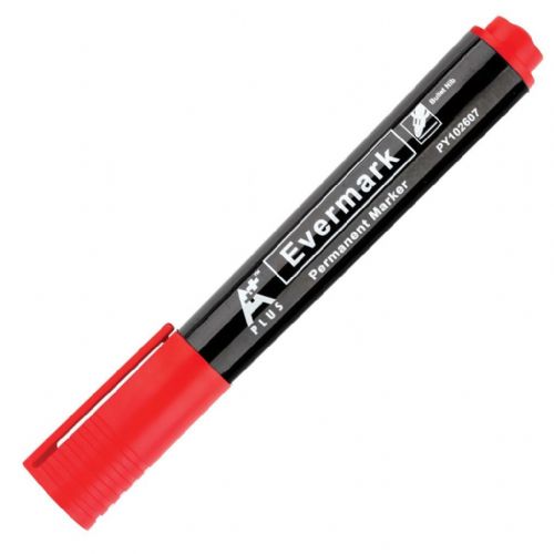 A PLUS Permanentni marker EVERMARK, rdeč okrogla konica 12 KOS