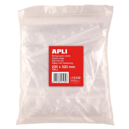 Apli Vrečke z zip zapiranjem 180 x 250 mm 100 kos