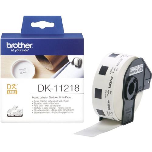 Brother DK-11218 (24mm x 90mm x 400) črno na belo, etikete