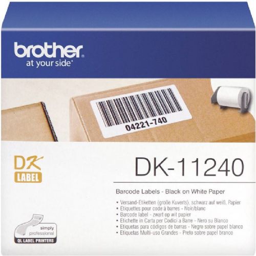 Brother DK-11240 (102mm x 51mm x 600) črno na belo, etikete