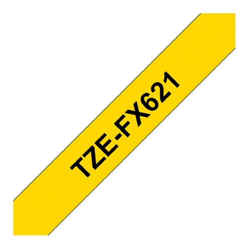 BROTHER P-Touch TZE-FX621 črna na rumeni podlagi 9 mm