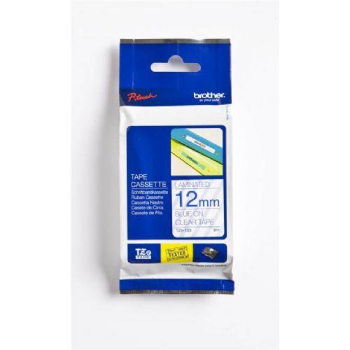 Brother TZE133 Prozoren/moder 12mm,trak za PT
