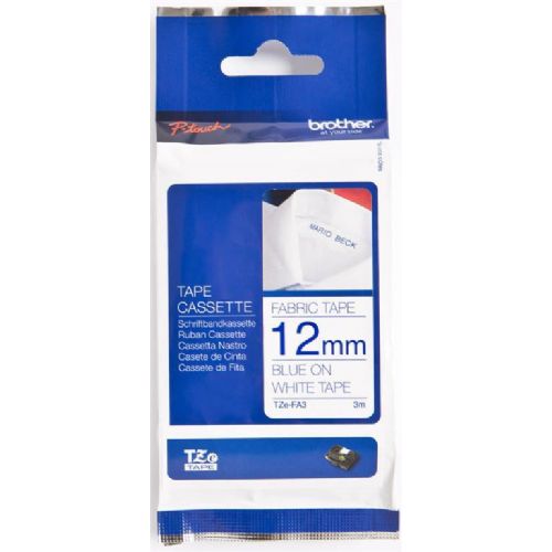 Brother TZEFA3 Tekstilni bel/moder 12mm, za PT