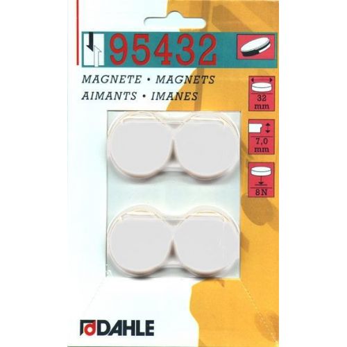 Dahle Magnet y32mm bel 4 kos