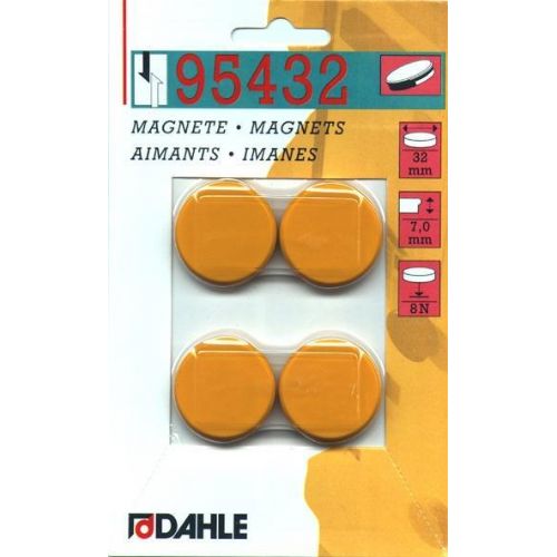 Dahle Magnet y32mm rumen 4 kos
