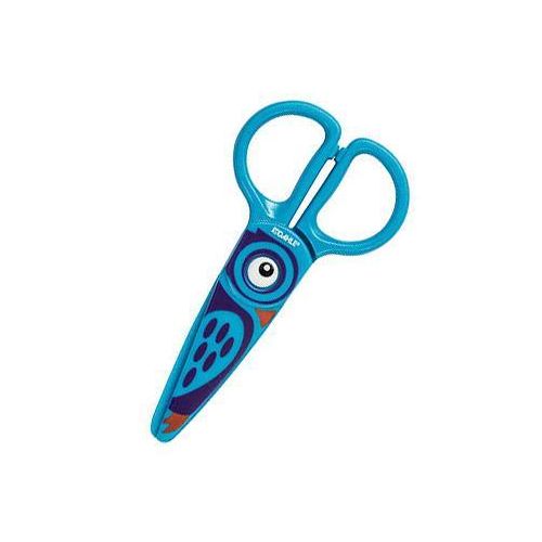 Dahle Otroške škarje 13 cm, 100% plastične Modre/sova