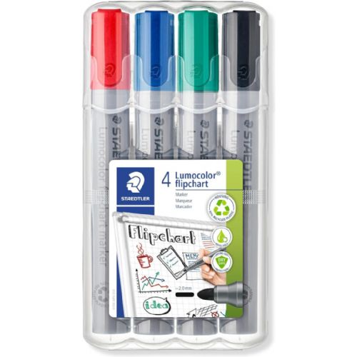 Flomaster Staedtler 356 za belo tablo, set 4 barv, DRY SAFE, 2 mm