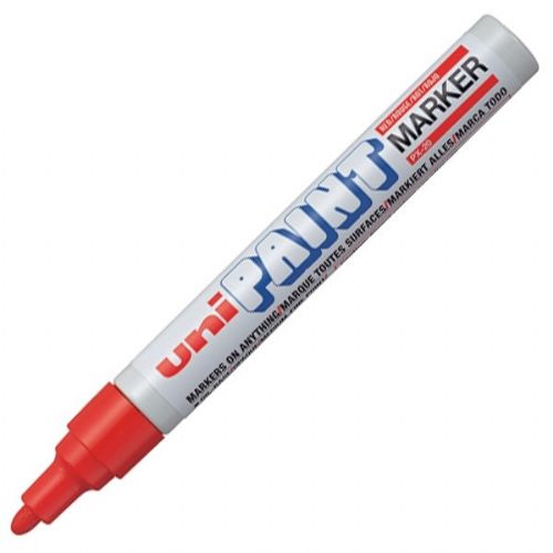 Flomaster Uni PX-20, pigmentno oljno črnilo, iglična konica, rdeč