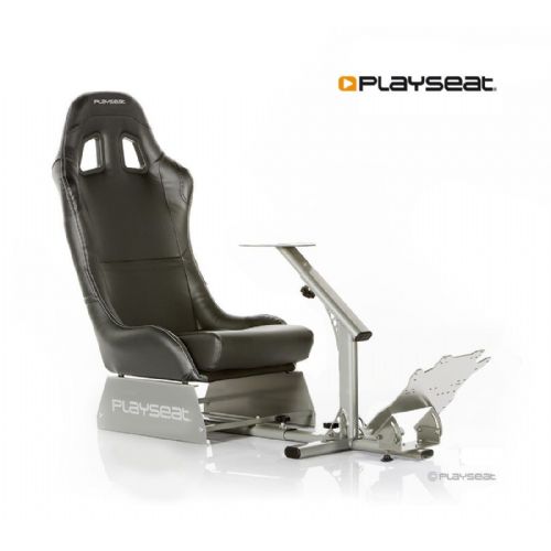 Gaming stol Playseat Evolution Black, črn okvir, vinil usnje, nastavljiv, zložljiv, za otroke in odrasle