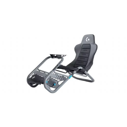 Gaming stol Playseat Trophy Logitech G Edition siva, brezokvirna struktura, ActiFit material, nastavljiv sedež, združljiv z volani Direct Drive