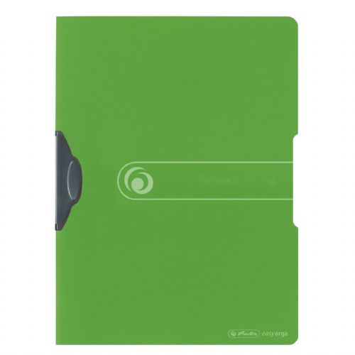 Herlitz clip mapa, A4, mat zelena