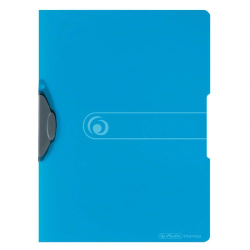 Herlitz clip mapa, A4, transparentno modra