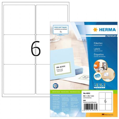 Herma etikete Superprint Premium, 99.1 x 93.1, 100/1