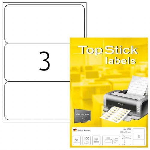 Herma etikete TopStick, 200x95 mm, 100/1