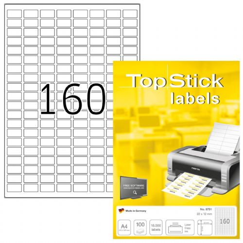 Herma etikete TopStick, 22x12 mm, 100/1
