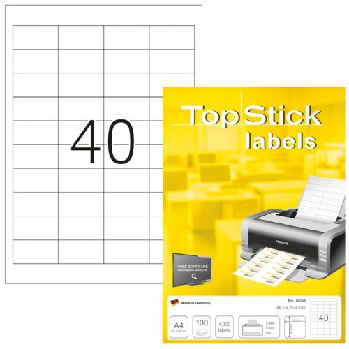 Herma etikete TopStick, 48.5x25.4 mm, 100/1