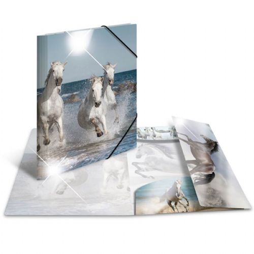 Herma mapa s klapo in elastiko, Glossy, A3 pkher19338