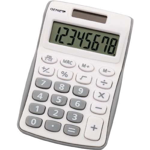 Kalkulator genie 8-mestni žepni 120 b siv