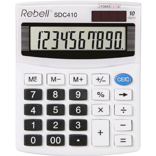 KALKULATOR REBELL SDC410/SDC810+, 10M, BE/ČR,SOLAR