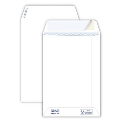 Vrečkasta kuverta s silikonskim trakom Pigna, dimenzije 158x215 mm, bela - 1 kos