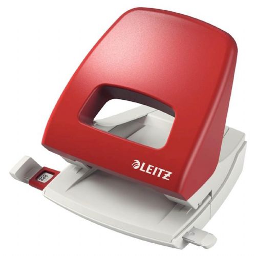 Leitz luknjač, do 25 listov, rdeč