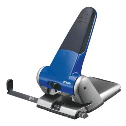 Leitz luknjač Heavy Duty, do 65 listov, moder