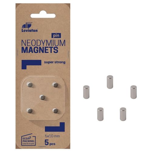 Magnetki levia 5x10mm extra močni 1/5 110191