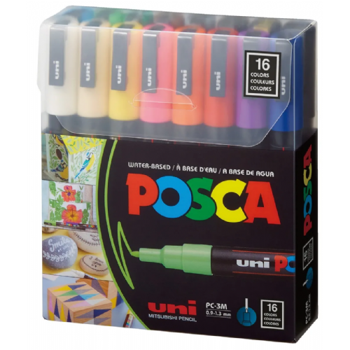 Marker Uni PC-3M POSCA, set 16/1