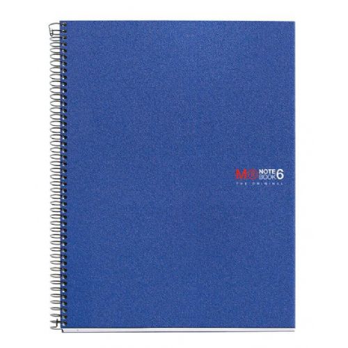 Blok MiquelRius BASIC, s spiralo, A4, črtni, 150-listni, 70 g, PP, moder