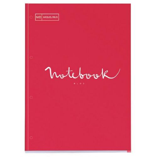 MiquelRius Zvezek A4, karo, 80-listni, 90g, rdeč EMOTIONS BLOC, karton