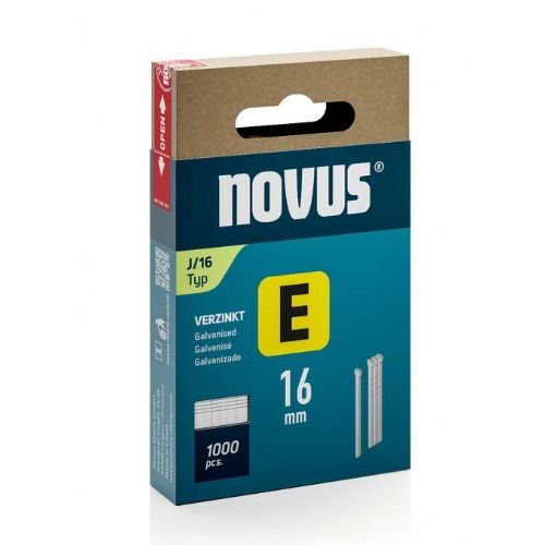 Žeblji za spenjač Novus Tip E J/16, 16 mm, 1000 kosov