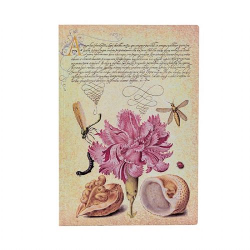 Paperblanks Flexis Pink Carnation, midi, črtni, mehke platnice